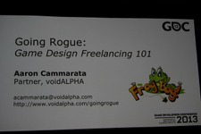 【GDC 2013】フリーランスのゲームデザイナーが語る独立の厳しい戦い 画像