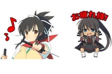 『閃乱カグラ』がLINEスタンプで舞い忍ぶ！ 「半蔵・月閃」と「紅蓮・蛇女」の2種登場 画像