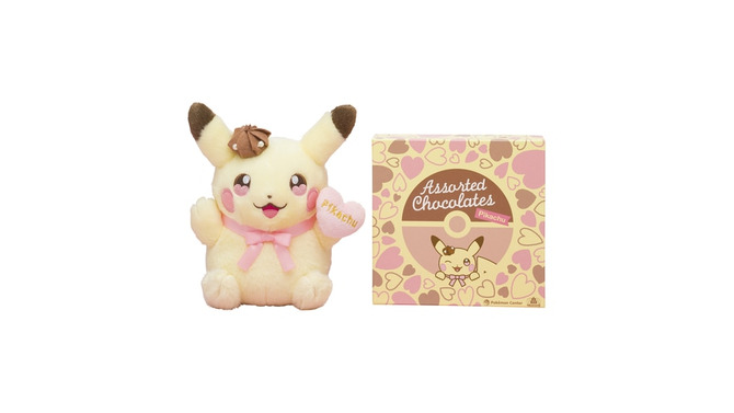 バレンタイン仕様の「ピカチュウ」にメロメロ！ぬいぐるみ付きの“『ポケモン』アソートチョコ”発売