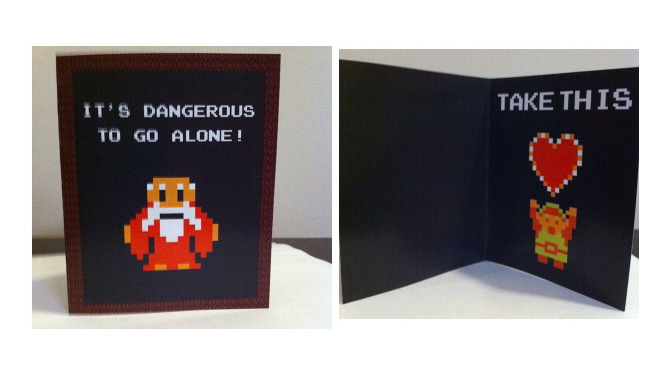 「一人で行くのは危険じゃ!」などバレンタインデーを祝うゲーム的なカード 