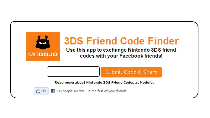 Facebookで簡単に3DSのフレンドコードを交換できるアプリ
