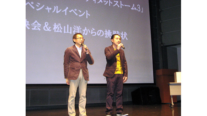 バンダイナムコ佐々木夕介氏（左）とサイバーコネクトツー松山洋氏