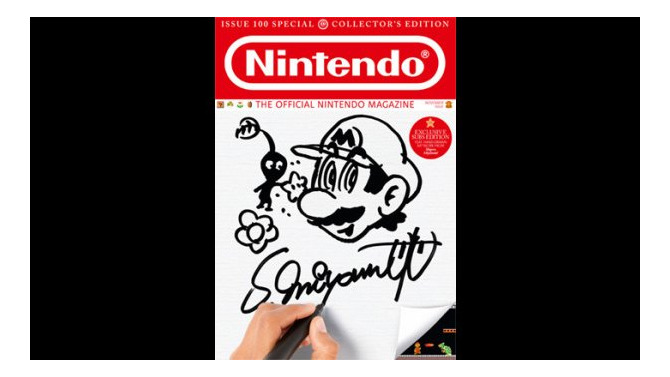 「Official Nintendo Magazine」のために描いた宮本氏直筆のイラストが公開 ― 100号記念の表紙に
