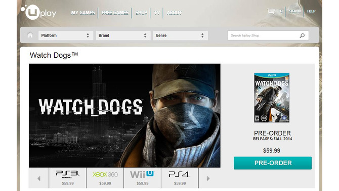 Wii U版『Watch Dogs』は2014年秋にリリース予定か