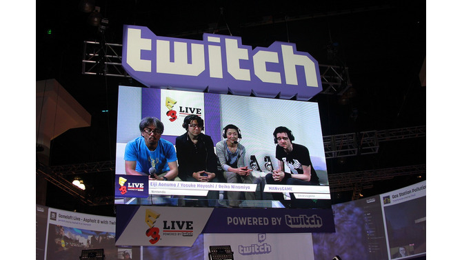 E3 2014のTwitchブースの様子。多数の番組が現地から配信されていた