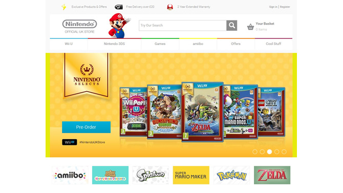「Nintendo Official UK Store」より