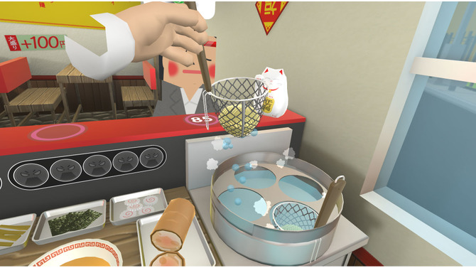 HTC Vive対応ラーメン屋シム『カウンターファイト』が近日配信！―VRで手軽に湯切りや泥棒退治