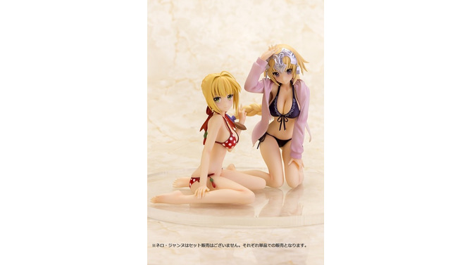 「ネロ・クラウディウス 水着Ver.」「ジャンヌ・ダルク 水着Ver.」各12,800円（税抜）（C）TYPE-MOON （C）2016 Marvelous Inc.