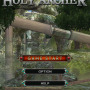 『The Legend of Holy Archer』タイトル画面。機種に合わせて画質を選べる親切仕様。ちなみに、コレは最高画質です。