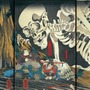 歌川国芳「相馬の古内裏」大判錦絵三枚続　弘化（1844-48）頃　個人蔵