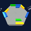 ブロックは、時間と共にステージの六角形の中心から外側の辺に向かって広がっていきます。