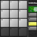 ナムコのゲームタイトルごとに、BGMや効果音が画面上のボタンに割り当てられています。