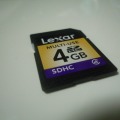 同梱されているSDカード（4GB）