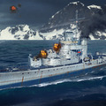アメリカの駆逐艦“シムス”