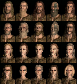 『The Elder Scrolls V: Skyrim』の全200種類に及ぶサンプルフェイスが公開