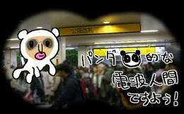 上野駅でパンダ的電波人間を発見！？