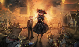 悪のピーチ姫が君臨するハイレベルファンアート“Black Widow Peach”