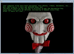 腹話術人形ビリーの画像を表示する「JIGSAW」