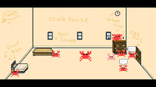 Clubhouseならぬ“Crabhouse”が爆誕！ドットライクなカニたちのシュールなセリフに癒される…