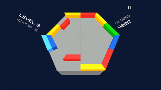 広がっていくブロックを効率良く回転させて消すのが、ゲームのポイントになります。