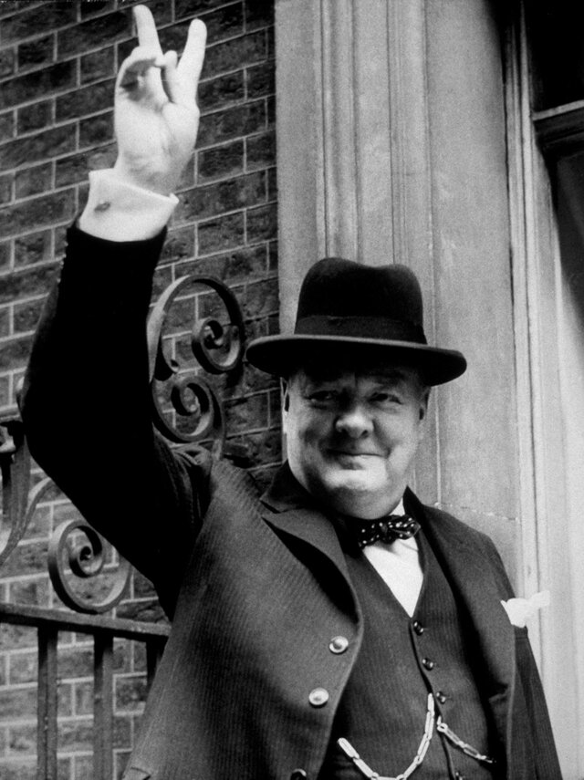 イギリスで第二次世界大戦を指導したウィンストン・チャーチル首相。 写真提供: Getty Images