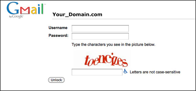 CAPTCHA(画像認証システム)の一例