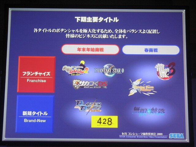 【SEGAコンシューマ新作発表会2008秋】ニンテンドーDSで展開される強力RPG群(1)