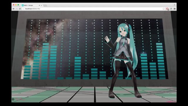 ミクさん召喚プログラムついに完成…PC/スマホのブラウザから召還可能、VRにも対応