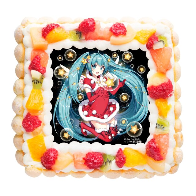 「初音ミク」描き下ろしデザインのクリスマスケーキが受注開始！イラストはNardackが担当