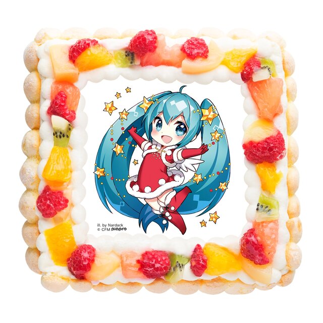 「初音ミク」描き下ろしデザインのクリスマスケーキが受注開始！イラストはNardackが担当