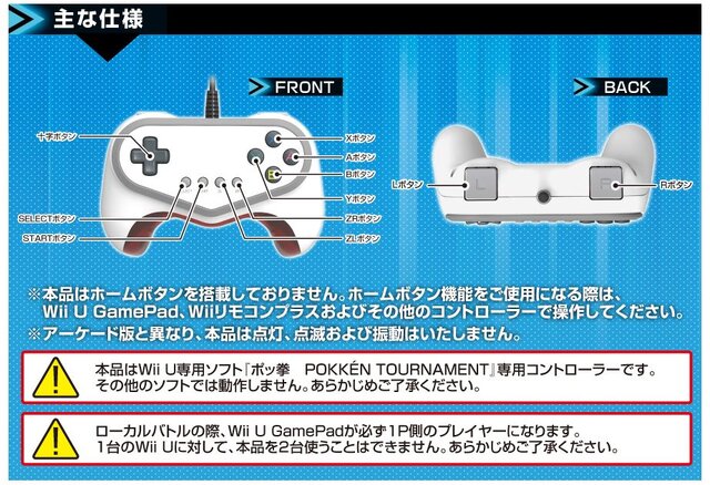 Wii U版 ポッ拳 専用コントローラーがソフトと同時に発売 アーケード版と同じデザイン インサイド