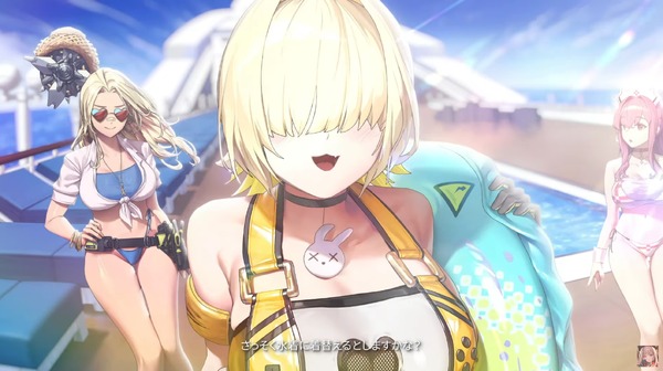 勝利の女神：NIKKE』前も後ろもカットシーンも“水着でM字開脚”!? 初の