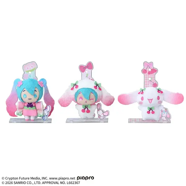 桜餅みたいな「初音ミク×シナモロール」に癒される！ アクスタと