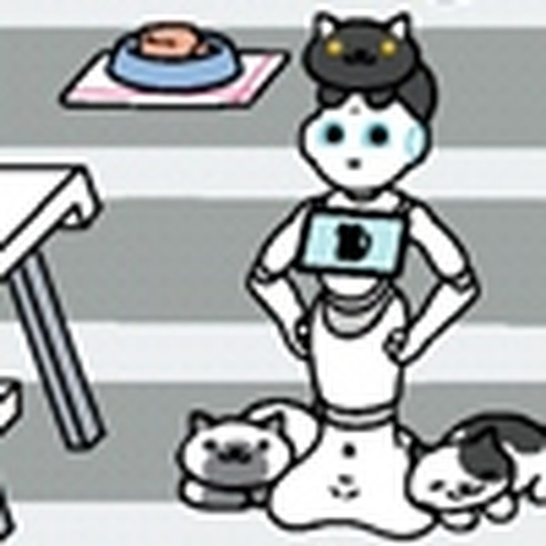 ねこあつめ に Pepperくん 登場 模様替えとして ソフトバンクショップ も インサイド