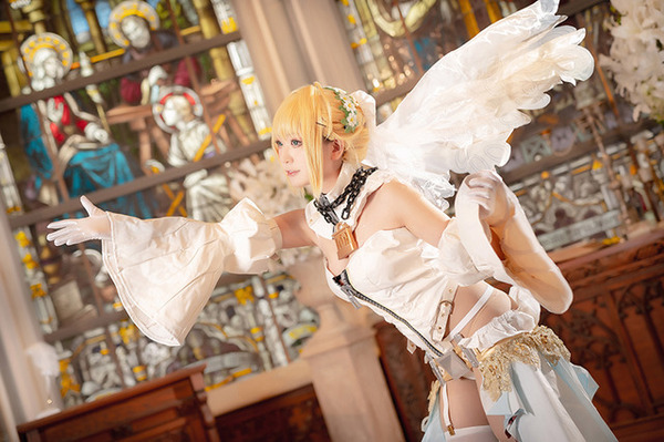 iCOS FGO ネロ・クラウディウス〔ブライド〕 セイバー 花嫁 コスプレ-