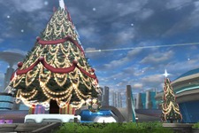 聖なる夜はクリスマス色に染まる『ファンタシースターユニバース イルミナスの野望』季節限定「クリスマスロビー」が登場！ 画像