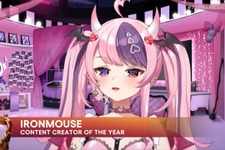 「Content Creator of The Year」はVtuberに！アメリカ発VShojo所属の「ironmouse」が受賞【TGA2023】 画像