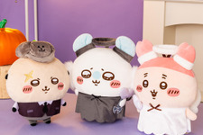 「ちいかわ」仮装したモモンガ、古本屋、ラッコのBIGぬいぐるみが可愛い！9月よりプライズ展開予定、全3種セットが当たるキャンペーンを実施 画像