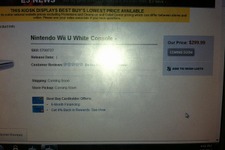 Wii U価格は300ドル？海外の大手小売店Best Buyより従業員向けリストがリークか 画像