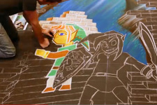 リンクの美麗チョークアートも！米国Nintendo World Storeの新作合同ロンチイベントを動画でチェック 画像