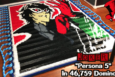 心を奪われる『ペルソナ5』約4万6,000個のドミノ映像が圧巻！ジョーカーがド派手に参上 画像