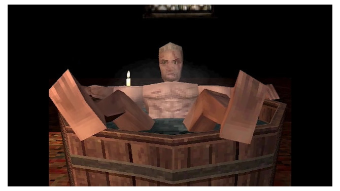 ゲラルトはローポリになってもセクシー？『ウィッチャー3』の“入浴シーン”が初代PS風デメイク映像に！