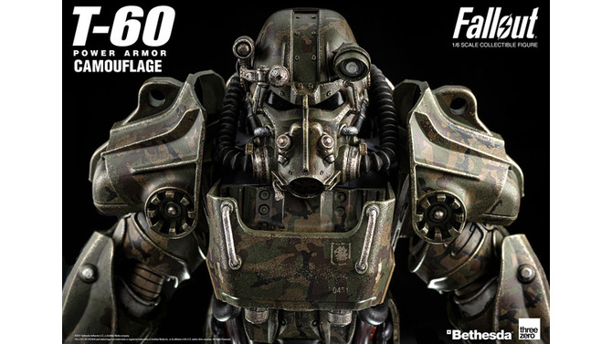 ヘルメットの着脱も！『Fallout』パワーアーマー「T-60」迷彩バージョンフィギュアの予約が6月25日から開始