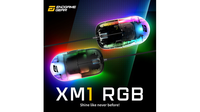 Endgame Gearの軽量ゲーミングマウス「XM1 RGB」発売─RGBライティング＆スケルトン仕様がクール！