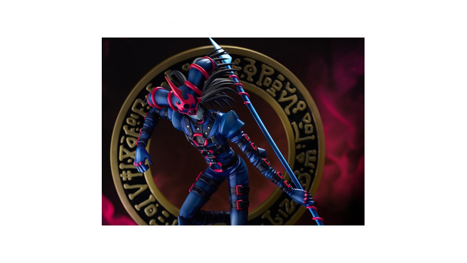 背景には黒の魔導陣も…！『遊戯王』最上級モンスター「混沌の黒魔術師」が全高約30cmの大スケールで立体化