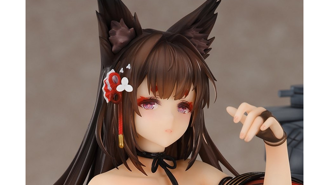 肉感たっぷりな太ももに見とれる！『アズレン』より水着姿の「天城」がフィギュア化―クリア素材使った“水着ヴェールの透け感”をお見事