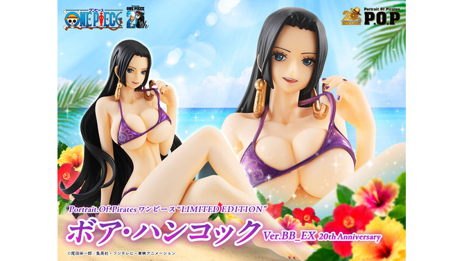 「ワンピース」水着の美女「ハンコック」フィギュアが、零れそうなほどの大ボリューム…！鑑賞の楽しみを広げる“ミラー台座”も付属