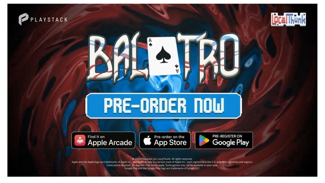 “圧倒的に好評”ローグライクポーカー『Balatro』モバイル版発表―海外向けに9月26日より配信開始
