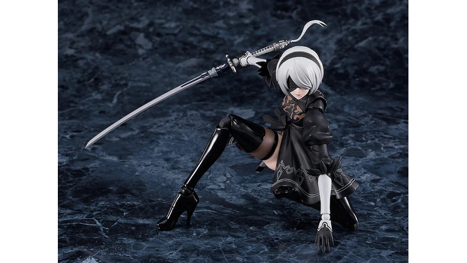この太もも動かせるぞ！「NieR:Automata Ver1.1a」より「2B」がfigma化―ディスプレイを盛り上げる「ポッド０４２」「白の契約」なども付属