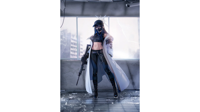 鍛え上げられた腹筋にドキッ！『ブルアカ』「サオリ」フィギュアが最高にクール、特徴的なコート、メカニカルなマスクなども完全再現